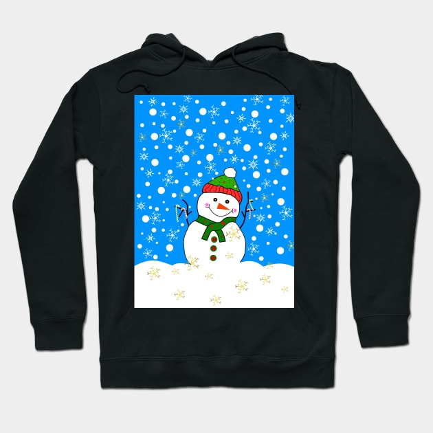 LET It Snow Merry Christmas Snowman Hoodie by SartorisArt1